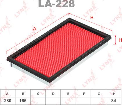 LYNXauto LA-228 - Luftfilter alexcarstop-ersatzteile.com