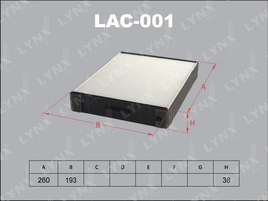 LYNXauto LAC-001 - Filter, Innenraumluft alexcarstop-ersatzteile.com