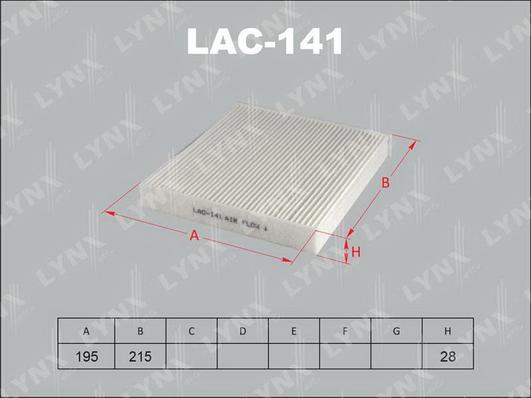 LYNXauto LAC-141 - Filter, Innenraumluft alexcarstop-ersatzteile.com