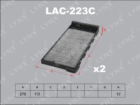 LYNXauto LAC-223C - Filter, Innenraumluft alexcarstop-ersatzteile.com