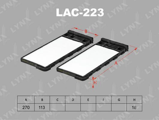 LYNXauto LAC-223 - Filter, Innenraumluft alexcarstop-ersatzteile.com