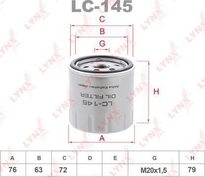 LYNXauto LC-145 - Ölfilter alexcarstop-ersatzteile.com