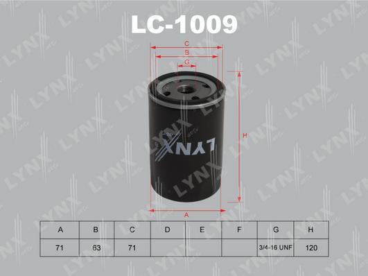 LYNXauto LC-1009 - Ölfilter alexcarstop-ersatzteile.com