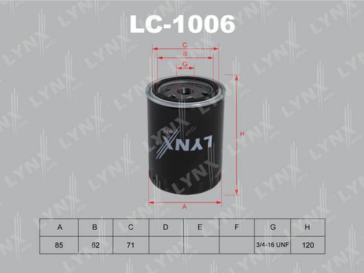 LYNXauto LC-1006 - Ölfilter alexcarstop-ersatzteile.com