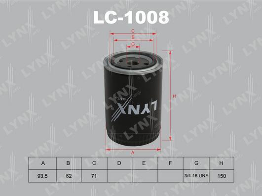 LYNXauto LC-1008 - Ölfilter alexcarstop-ersatzteile.com