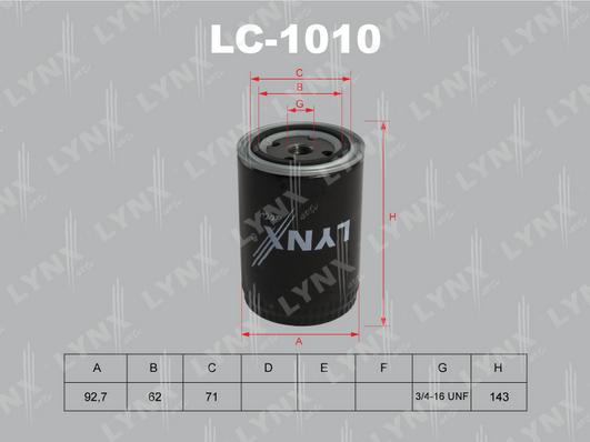 LYNXauto LC-1010 - Ölfilter alexcarstop-ersatzteile.com