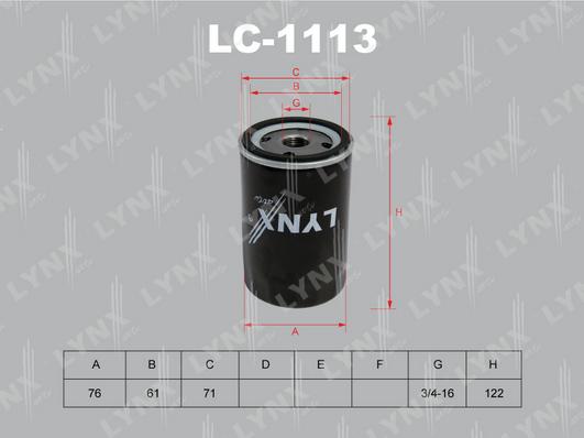 LYNXauto LC-1113 - Ölfilter alexcarstop-ersatzteile.com