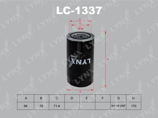 LYNXauto LC-1337 - Ölfilter alexcarstop-ersatzteile.com