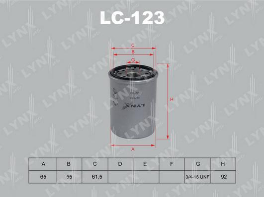 LYNXauto LC-123 - Ölfilter alexcarstop-ersatzteile.com