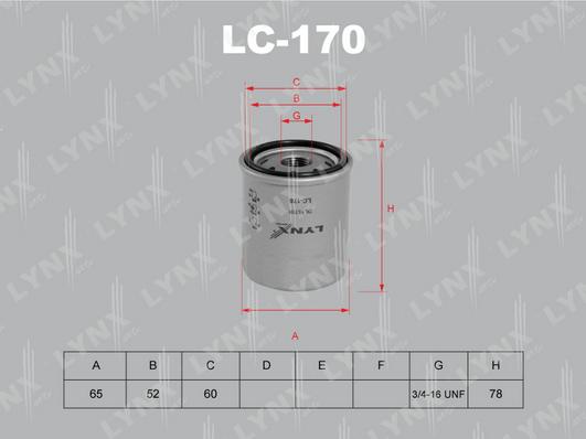 LYNXauto LC-170 - Ölfilter alexcarstop-ersatzteile.com