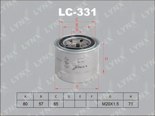 LYNXauto LC-331 - Ölfilter alexcarstop-ersatzteile.com