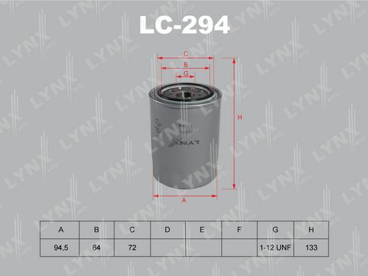 LYNXauto LC-294 - Ölfilter alexcarstop-ersatzteile.com