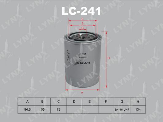 LYNXauto LC-241 - Ölfilter alexcarstop-ersatzteile.com