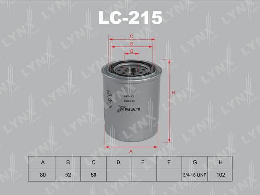 LYNXauto LC-215 - Ölfilter alexcarstop-ersatzteile.com