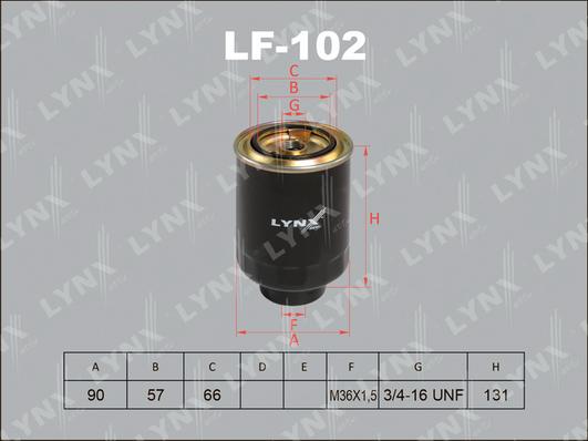 LYNXauto LF-102 - Kraftstofffilter alexcarstop-ersatzteile.com