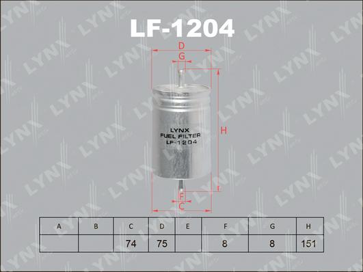 LYNXauto LF-1204 - Kraftstofffilter alexcarstop-ersatzteile.com