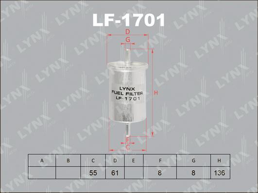 LYNXauto LF-1701 - Kraftstofffilter alexcarstop-ersatzteile.com