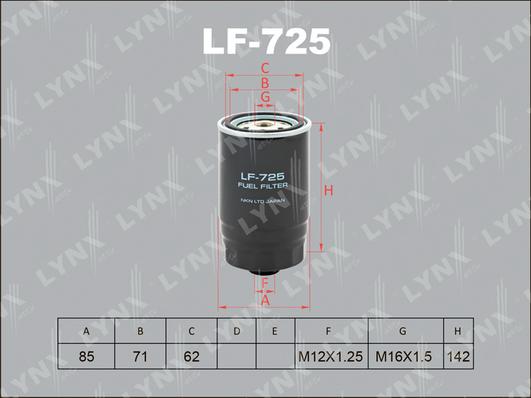 LYNXauto LF-725 - Kraftstofffilter alexcarstop-ersatzteile.com