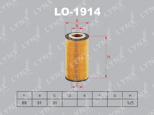 LYNXauto LO-1914 - Ölfilter alexcarstop-ersatzteile.com