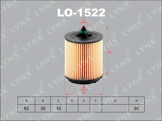 LYNXauto LO-1522 - Ölfilter alexcarstop-ersatzteile.com