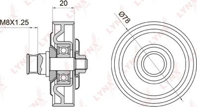 LYNXauto PB-5006 - Umlenk / Führungsrolle, Keilrippenriemen alexcarstop-ersatzteile.com