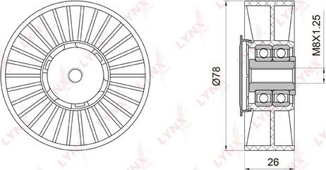 LYNXauto PB-5035 - Umlenk / Führungsrolle, Keilrippenriemen alexcarstop-ersatzteile.com