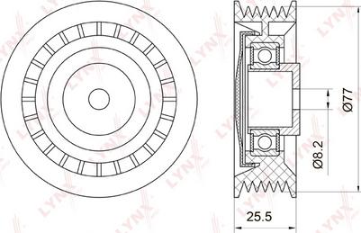 LYNXauto PB-5036 - Umlenk / Führungsrolle, Keilrippenriemen alexcarstop-ersatzteile.com