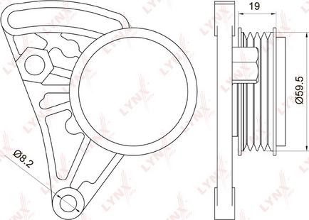 LYNXauto PB-5037 - Umlenk / Führungsrolle, Keilrippenriemen alexcarstop-ersatzteile.com