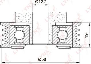 LYNXauto PB-5028 - Umlenk / Führungsrolle, Keilrippenriemen alexcarstop-ersatzteile.com