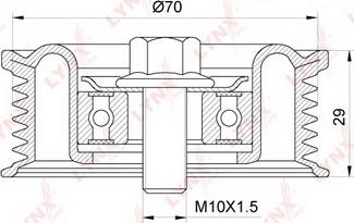 LYNXauto PB-5142 - Umlenk / Führungsrolle, Keilrippenriemen alexcarstop-ersatzteile.com