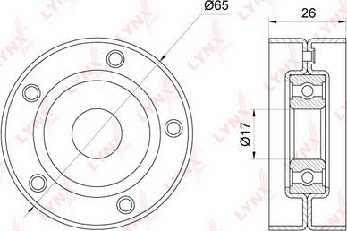 LYNXauto PB-5309 - Umlenk / Führungsrolle, Keilrippenriemen alexcarstop-ersatzteile.com