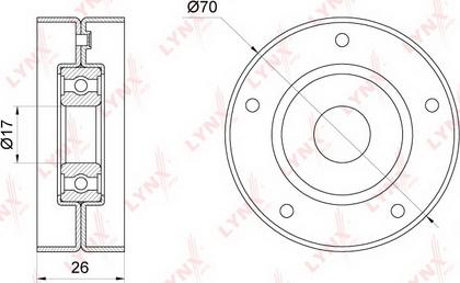 LYNXauto PB-5336 - Umlenk / Führungsrolle, Keilrippenriemen alexcarstop-ersatzteile.com