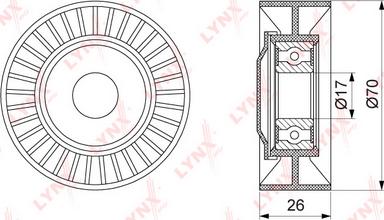 LYNXauto PB-5375 - Umlenk / Führungsrolle, Keilrippenriemen alexcarstop-ersatzteile.com