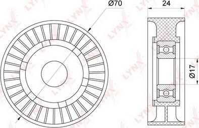 LYNXauto PB-5293 - Umlenk / Führungsrolle, Keilrippenriemen alexcarstop-ersatzteile.com