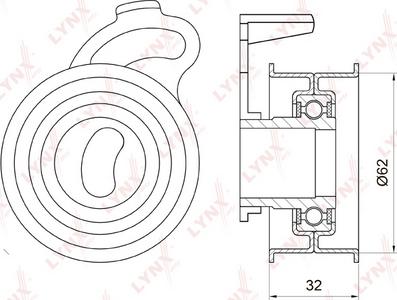 LYNXauto PB-1063 - Spannrolle, Zahnriemen alexcarstop-ersatzteile.com