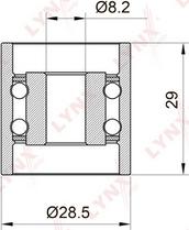 LYNXauto PB-3004 - Umlenk / Führungsrolle, Zahnriemen alexcarstop-ersatzteile.com