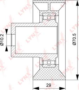 LYNXauto PB-3085 - Umlenk / Führungsrolle, Zahnriemen alexcarstop-ersatzteile.com