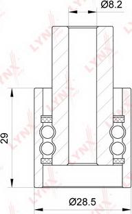 LYNXauto PB-3088 - Umlenk / Führungsrolle, Zahnriemen alexcarstop-ersatzteile.com