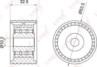 LYNXauto PB-3028 - Umlenk / Führungsrolle, Zahnriemen alexcarstop-ersatzteile.com