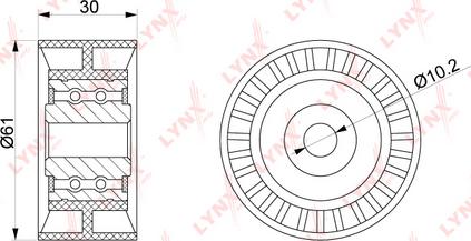 LYNXauto PB-3149 - Umlenk / Führungsrolle, Zahnriemen alexcarstop-ersatzteile.com