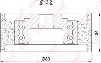 LYNXauto PB-3144 - Umlenk / Führungsrolle, Zahnriemen alexcarstop-ersatzteile.com