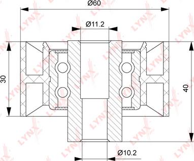 LYNXauto PB-3141 - Umlenk / Führungsrolle, Zahnriemen alexcarstop-ersatzteile.com