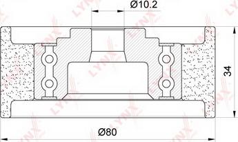 LYNXauto PB-3113 - Umlenk / Führungsrolle, Zahnriemen alexcarstop-ersatzteile.com