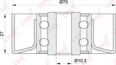 LYNXauto PB-7096 - Umlenk / Führungsrolle, Keilrippenriemen alexcarstop-ersatzteile.com