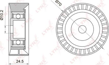 LYNXauto PB-7004 - Umlenk / Führungsrolle, Keilrippenriemen alexcarstop-ersatzteile.com