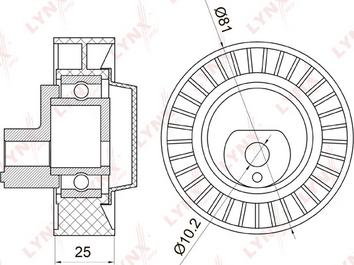 LYNXauto PB-7003 - Umlenk / Führungsrolle, Keilrippenriemen alexcarstop-ersatzteile.com