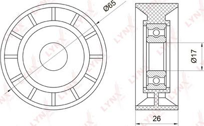 LYNXauto PB-7002 - Umlenk / Führungsrolle, Keilrippenriemen alexcarstop-ersatzteile.com