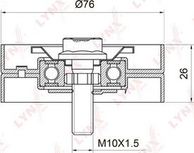 LYNXauto PB-7028 - Umlenk / Führungsrolle, Keilrippenriemen alexcarstop-ersatzteile.com