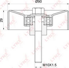 LYNXauto PB-7141 - Umlenk / Führungsrolle, Keilrippenriemen alexcarstop-ersatzteile.com