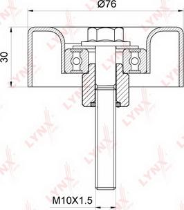 LYNXauto PB-7150 - Umlenk / Führungsrolle, Keilrippenriemen alexcarstop-ersatzteile.com